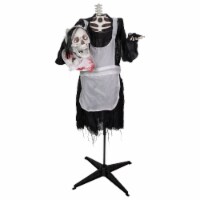 Northlight 57 Animated LED Lighted Head-in-Hand Skeleton Maid Halloween Decoration