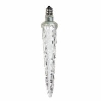HUB 5 Clear and White Dripping LED Icicle Christmas Light Bulb