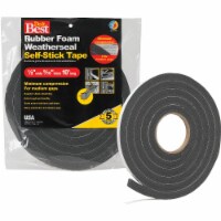 Do it Best 1/2  W x 9/16  T x 10' L Black Foam Weatherstrip Tape R930HDB