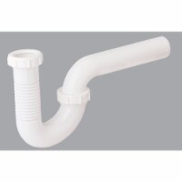 Do it 1-1/2 In., 1-1/4 In. White Plastic Flexible P-Trap 497649