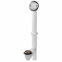 Do it Foot Lok Stop Plastic Bath Drain with Brushed Nickel Trim 439243