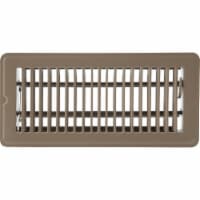 Home Impressions 4 In. x 10 In. Brown Steel Floor Register 1FL0410BR-NH