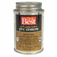Do it Best 4 Oz. Regular Bodied Clear PVC Cement 018099-24