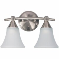 Home Impressions Grace 2-Bulb Brushed Nickel Vanity Bath Light Bar IVL221A02BN