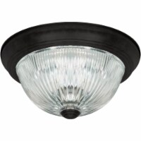 Home Impressions 11 In. Matte Black Flush Mount, Clear Glass IFM211MBK-CR