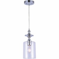 Home Impressions York 1-Bulb Chrome Incandescent Cord Pendant Light Fixture Perspective: Main