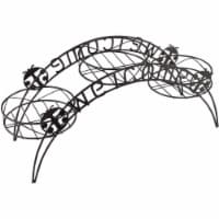Best Garden Black Epoxy-Coated Steel 11 In. H. Welcome Plant Stand JA819