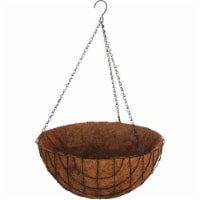 Best Garden 16 In. Steel Rod Black Powder Coat Hanging Plant Basket HB1301-116