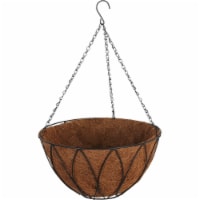 Best Garden 14 In. Steel Rod Black Powder Coat Hanging Plant Basket HB1326-14