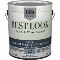 Best Look 1 Gal. Slate Gray Polyurethane Gloss Porch & Floor Enamel W43A00737-16