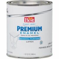 Do it Best Fast Dry Acrylic Latex Flat Premium Enamel, White, 1 Qt. 203289D