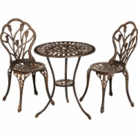 Outdoor Expressions Fleur 3-Piece Bistro Set XG-1016