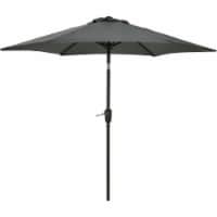 Outdoor Expressions 9 Ft. Aluminum Tilt/Crank Gray Patio Umbrella