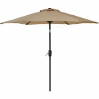 Outdoor Expressions 7.5 Ft. Aluminum Tilt/Crank Tan Patio Umbrella