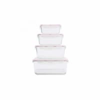 Tribest GLR04SN Glaslife Air-Tight Glass Storage Containers- Rectangular Set