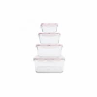 Tribest GLS04SN Glaslife Air-Tight Glass Storage Containers- Square Set