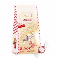 Lindt LINDOR Holiday White Chocolate Candy Peppermint Truffles