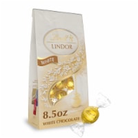 Lindt LINDOR White Chocolate Candy Truffles Perspective: Main