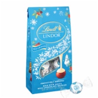 Lindt LINDOR Holiday Snowman Milk with White Milk Chocolate Candy Truffles