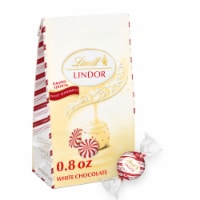 Lindt LINDOR Peppermint White Chocolate Truffles Holiday Candy Bag