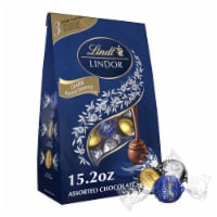 Lindt LINDOR Assorted Dark Chocolate Candy Truffles Bag Perspective: Main