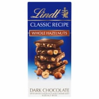 Lindt CLASSIC RECIPE Whole Hazelnut Dark Chocolate Candy Bar