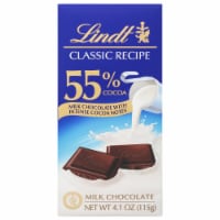 Lindt Classic Recipe 55% Cocoa Milk Chocolate Bar Perspective: Main