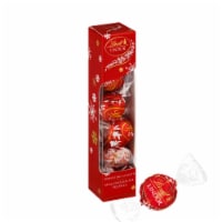 Lindt LINDOR Holiday Milk Chocolate Candy Truffles Favor Gift Box