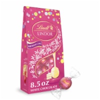 Lindt LINDOR Birthday Cake White Chocolate Candy Truffles Bag Perspective: Main