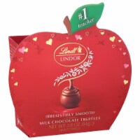 Lindt LINDOR Valentine's Milk Chocolate Candy Truffles Teacher Apple Gift Box Perspective: Main