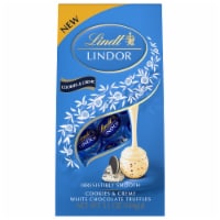 Lindt LINDOR Cookies and Creme White Chocolate Candy Truffles Bag Perspective: Main