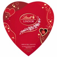 Lindt Lindor Milk Chocolate Truffles Candy Valentine's Heart Box Perspective: Main