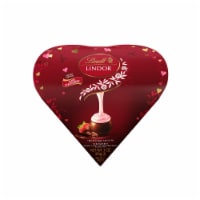 Lindt LINDOR Valentine's Day Strawberry Dark Chocolate Candy Truffles Friend Heart Gift Box Perspective: Main