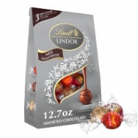 Lindt LINDOR Assorted Milk Chocolate Candy Truffles Bag Perspective: Main