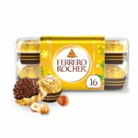 Ferrero Rocher Fine Hazelnut Chocolates, 16 Count - 7 oz Gift Box – Elegant Easter Chocolate Gift Perspective: Main