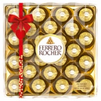 Ferrero Rocher Fine Hazelnut, 24pc Valentine's Day Gift Box, Premium Holiday Chocolate Candy Perspective: Main