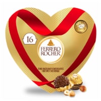 FERRERO ROCHER Fine Hazelnut Chocolates, Valentine’s Day Heart Gift Box, 16 Count, Premium Chocolate Perspective: Main