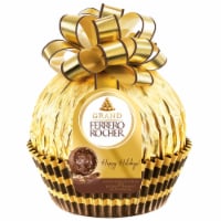 Ferrero Rocher Premium Gourmet Milk Chocolate Hazelnut Holiday Candy Gift Box