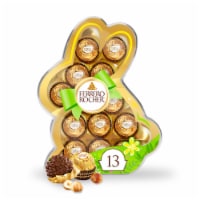 Ferrero Rocher Premium Gourmet Chocolate Individually Wrapped Easter Candy in Bunny-Shaped Box Perspective: Main