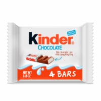 Kinder Chocolate Milk Chocolate Bar With Creamy Milky Filling Individually Wrapped Candy Perspective: Main