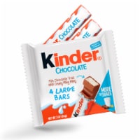 Kinder Chocolate Milk Chocolate Bars With Creamy Milky Filling Individually Wrapped Candy Perspective: Main