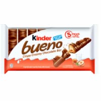 Kinder Bueno Milk Chocolate and Hazelnut Cream Individually Wrapped Chocolate Bars