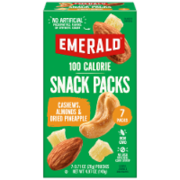 Emerald® Cashews & Almonds with Dried Pineapple Snack Packs Perspective: Main