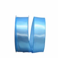 Reliant Ribbon 92575W-052-40K Satin Value Wired Edge Ribbon - Light Blue - 2.5 in. x 50 yards