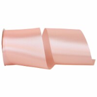 Reliant Ribbon 4700-157-10K 4 in. 50 Yards Single Face Satin Allure Ribbon, Coral Rose