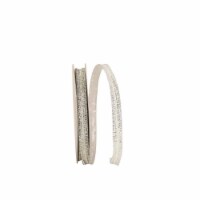 Reliant Ribbon 25766W-070-02J 0.5 in. 25 Yards Dainty Metallic Corsage Wired Edge Ribbon, Sil