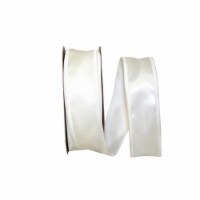 Reliant Ribbon 5102W-650-09C 10.5 in. 100 Yards Dyna Satin EZ Wired Edge Ribbon, Eggshell
