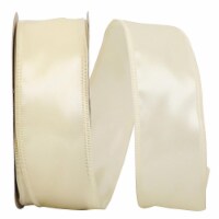 Reliant Ribbon 5102W-650-16K 20.12 in. 50 Yards Dyna Satin EZ Wired Edge Ribbon, Eggshell