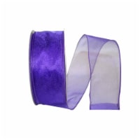 Reliant Ribbon 99908W-064-40K Sheer Lovely Value Wired Edge Ribbon - Purple - 2.5 in. x 50 ya
