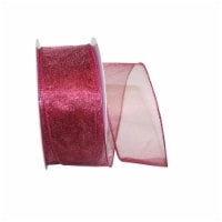 Reliant Ribbon 99908W-090-40K Sheer Lovely Value Wired Edge Ribbon - Burgundy - 2.5 in. x 50